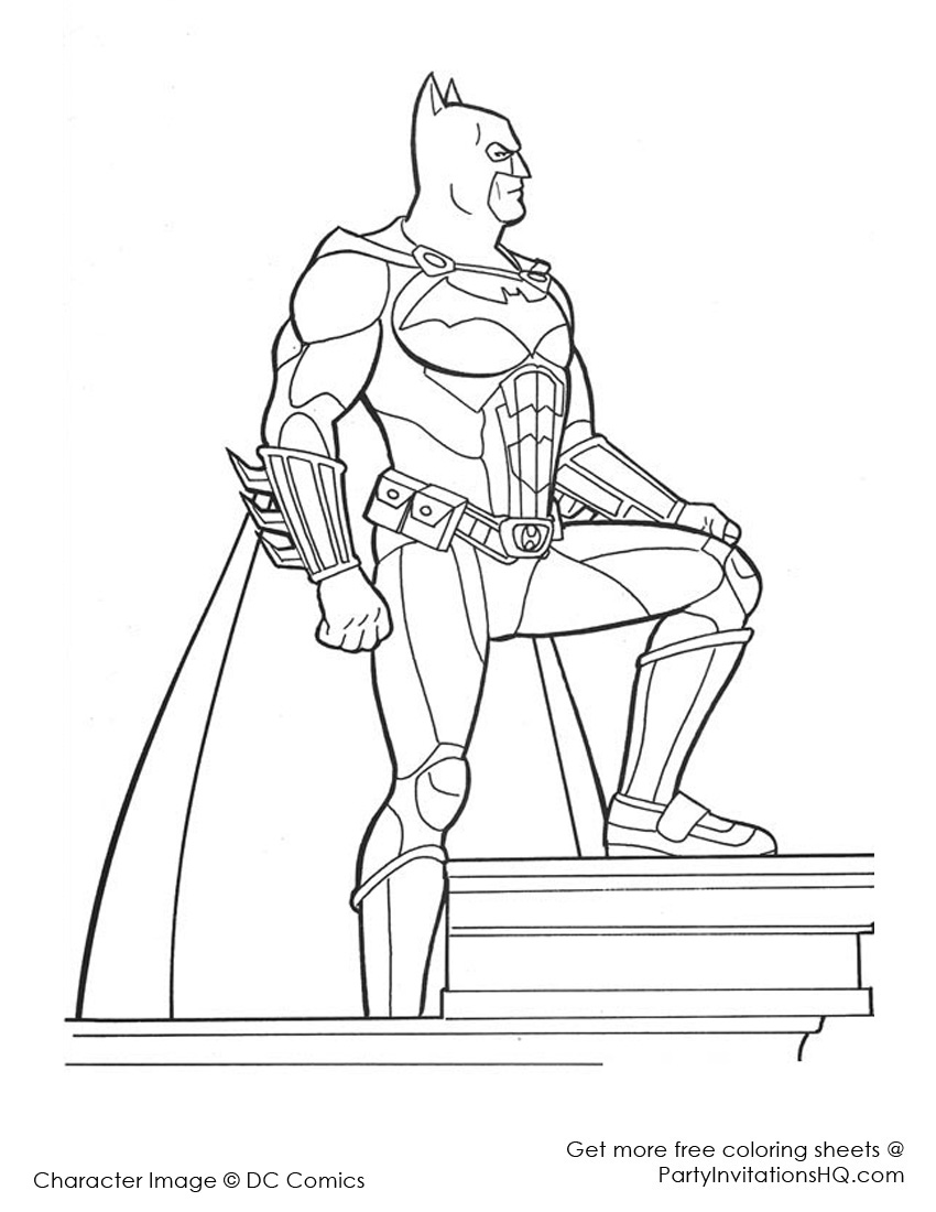 着色页: 蝙蝠侠 (超级英雄) #76864 - 免费可打印着色页