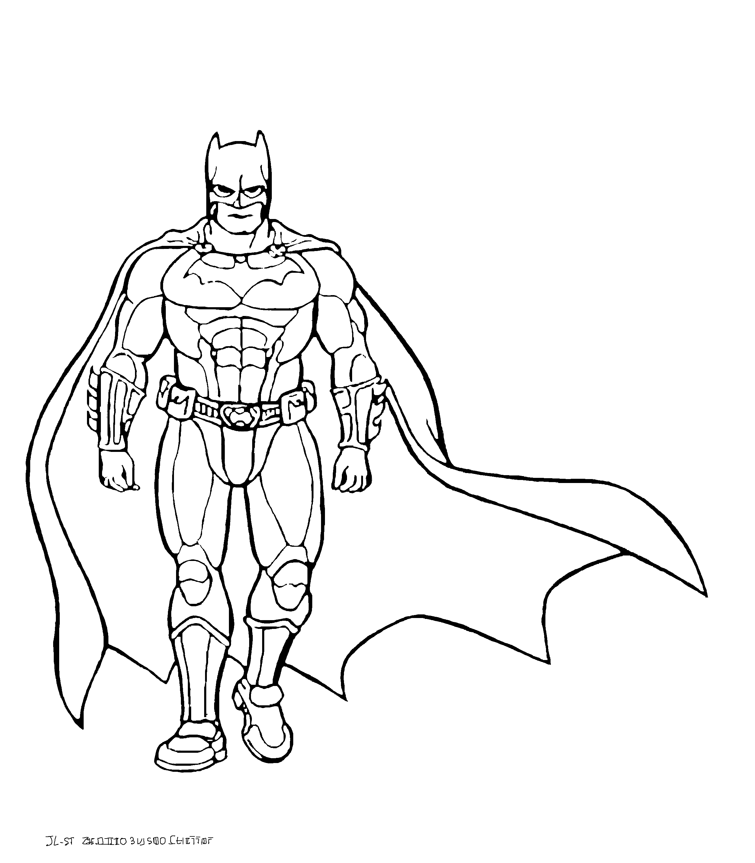 着色页: 蝙蝠侠 (超级英雄) #76871 - 免费可打印着色页