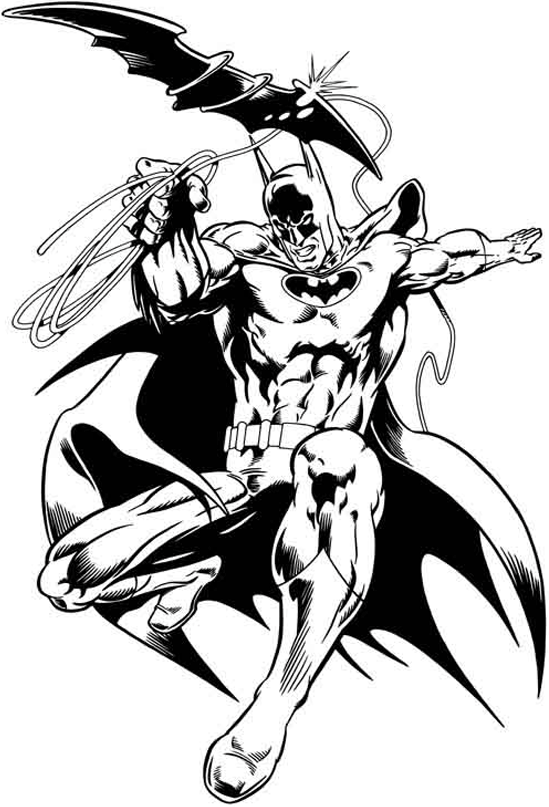 着色页: 蝙蝠侠 (超级英雄) #76876 - 免费可打印着色页