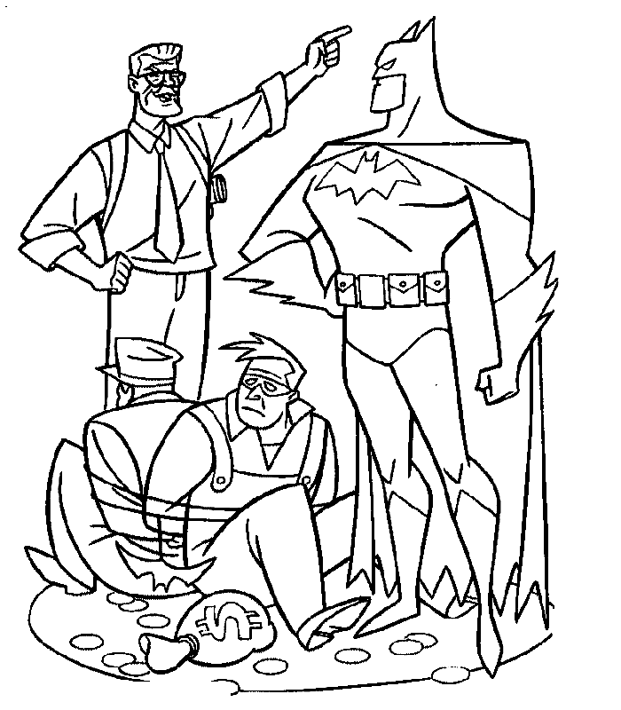 着色页: 蝙蝠侠 (超级英雄) #76882 - 免费可打印着色页