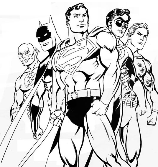 着色页: 蝙蝠侠 (超级英雄) #76887 - 免费可打印着色页