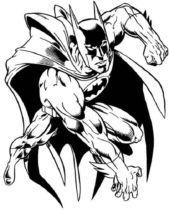 着色页: 蝙蝠侠 (超级英雄) #76893 - 免费可打印着色页