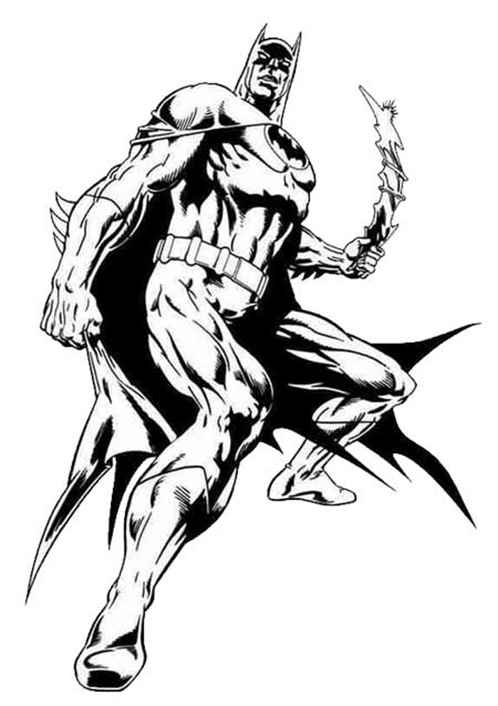 着色页: 蝙蝠侠 (超级英雄) #76917 - 免费可打印着色页