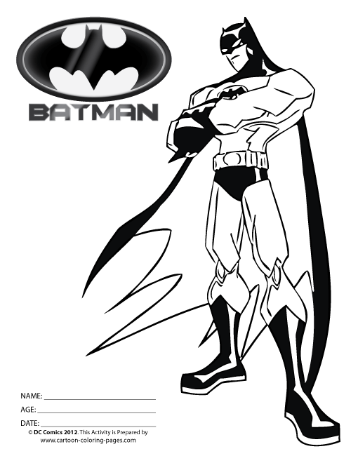 着色页: 蝙蝠侠 (超级英雄) #76922 - 免费可打印着色页