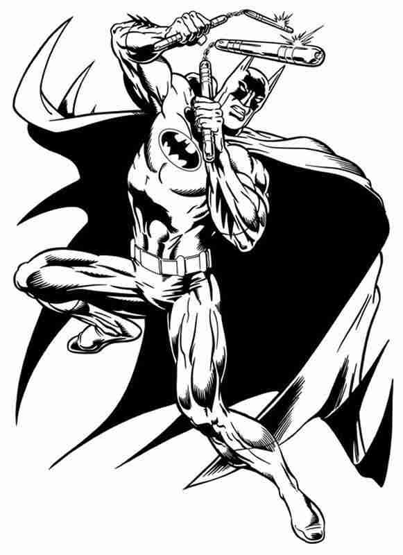 着色页: 蝙蝠侠 (超级英雄) #76925 - 免费可打印着色页