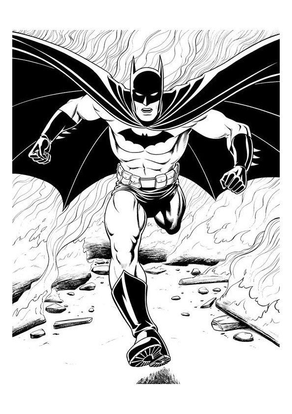 着色页: 蝙蝠侠 (超级英雄) #76952 - 免费可打印着色页