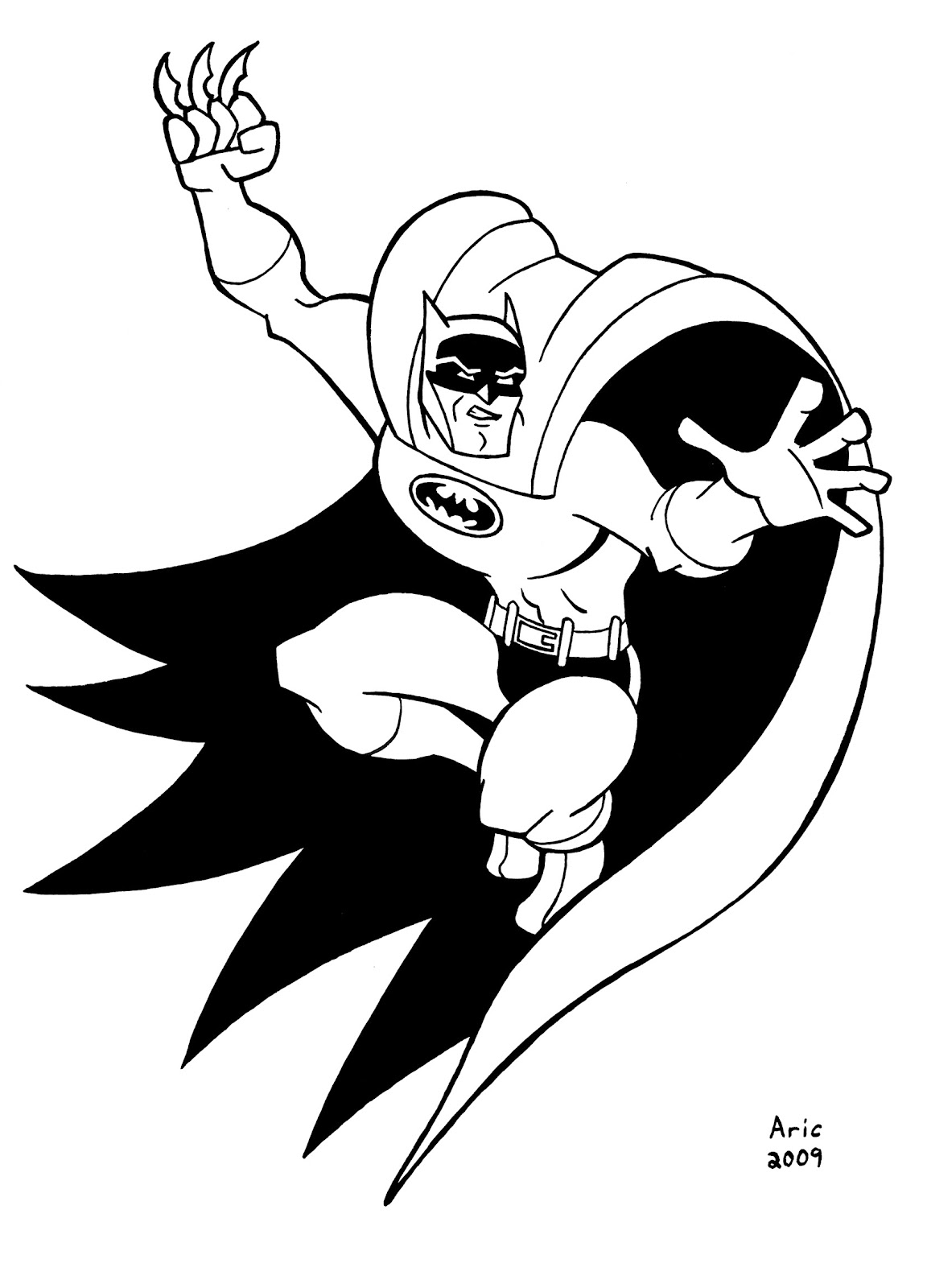 着色页: 蝙蝠侠 (超级英雄) #76954 - 免费可打印着色页