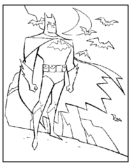 着色页: 蝙蝠侠 (超级英雄) #76961 - 免费可打印着色页