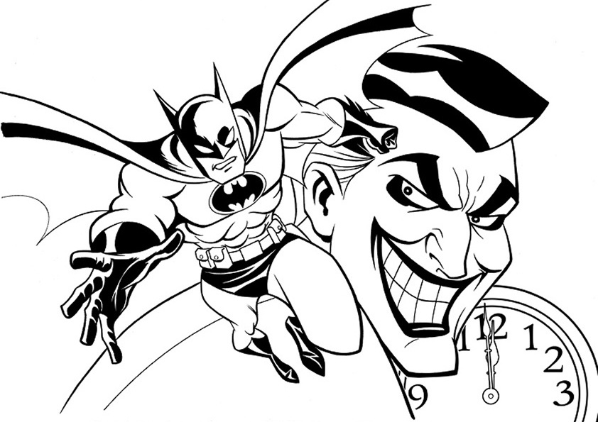着色页: 蝙蝠侠 (超级英雄) #76967 - 免费可打印着色页