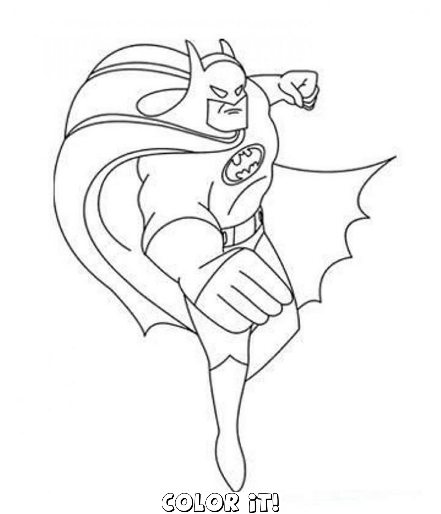 着色页: 蝙蝠侠 (超级英雄) #76969 - 免费可打印着色页