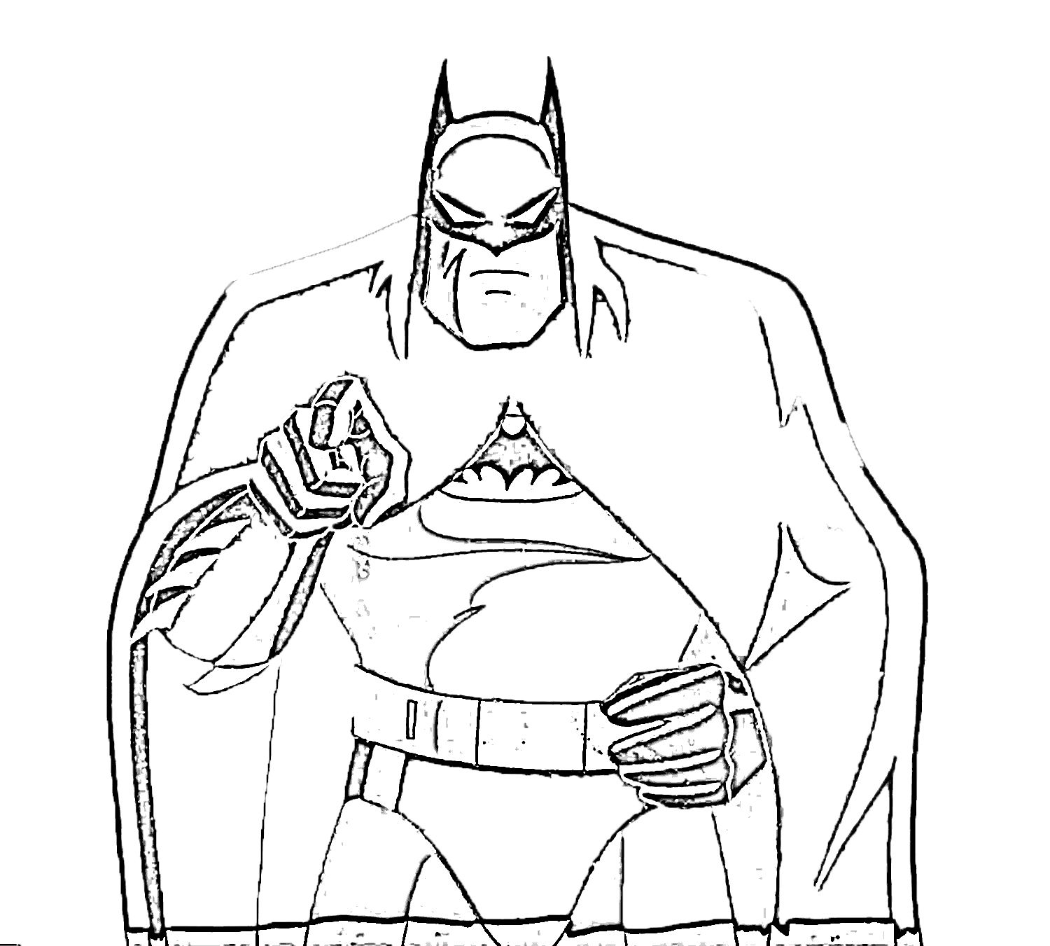 着色页: 蝙蝠侠 (超级英雄) #76986 - 免费可打印着色页