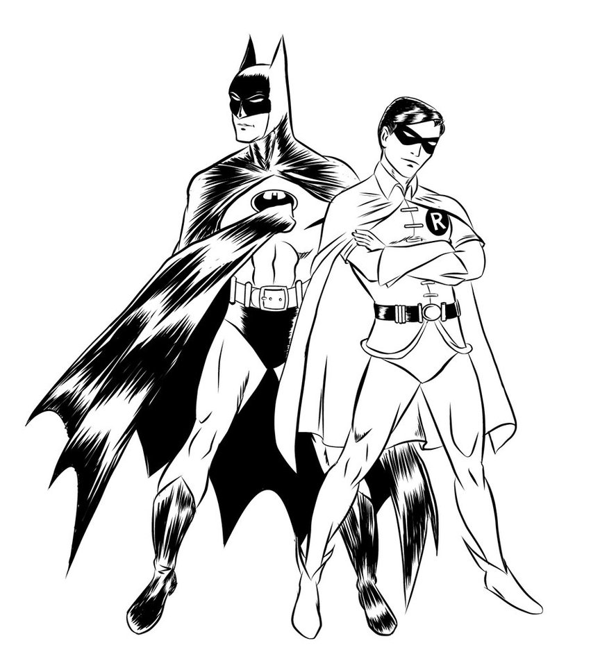 着色页: 蝙蝠侠 (超级英雄) #76993 - 免费可打印着色页