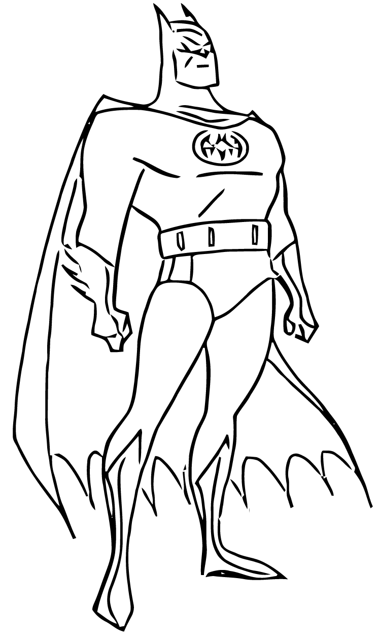 着色页: 蝙蝠侠 (超级英雄) #77000 - 免费可打印着色页