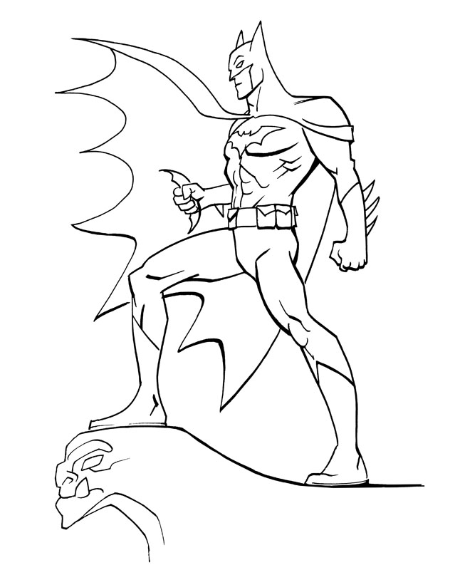 着色页: 蝙蝠侠 (超级英雄) #77031 - 免费可打印着色页