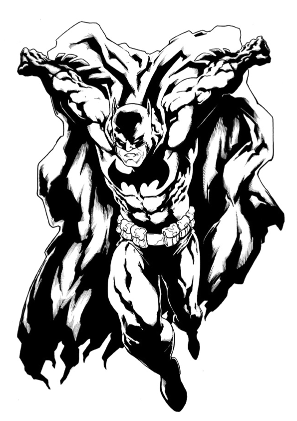着色页: 蝙蝠侠 (超级英雄) #77032 - 免费可打印着色页