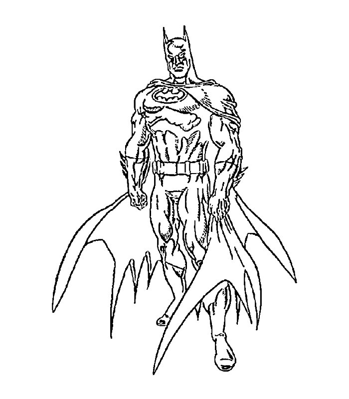 着色页: 蝙蝠侠 (超级英雄) #77035 - 免费可打印着色页