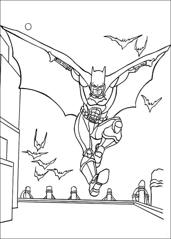 着色页: 蝙蝠侠 (超级英雄) #77038 - 免费可打印着色页
