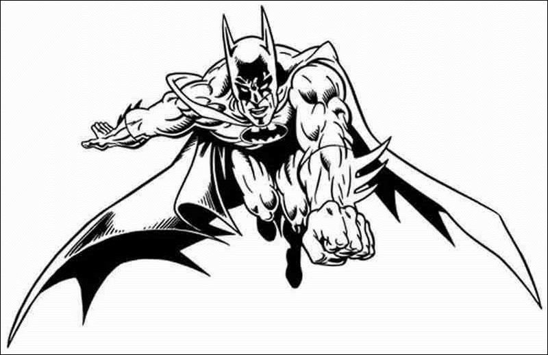 着色页: 蝙蝠侠 (超级英雄) #77088 - 免费可打印着色页