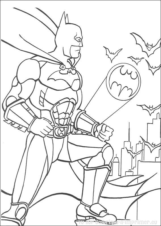 着色页: 蝙蝠侠 (超级英雄) #77093 - 免费可打印着色页