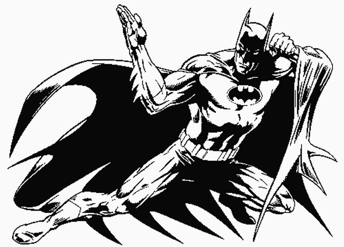 着色页: 蝙蝠侠 (超级英雄) #77096 - 免费可打印着色页