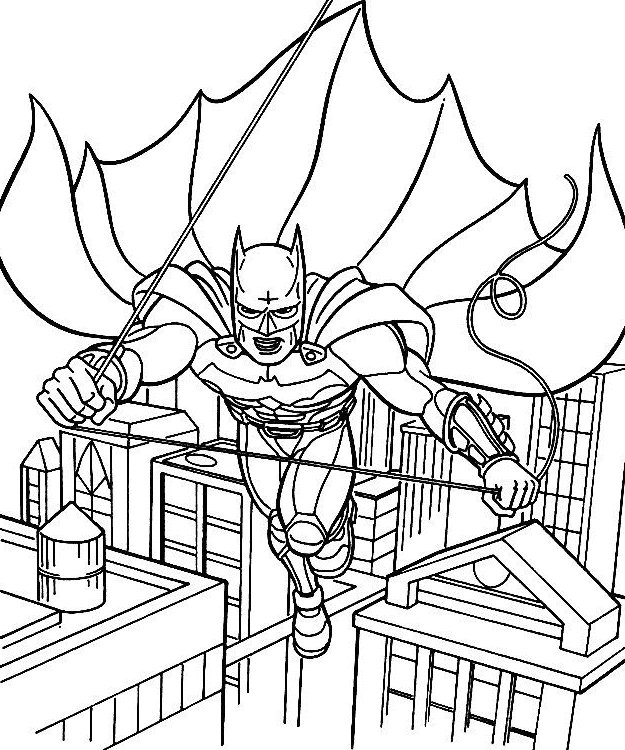 着色页: 蝙蝠侠 (超级英雄) #77099 - 免费可打印着色页