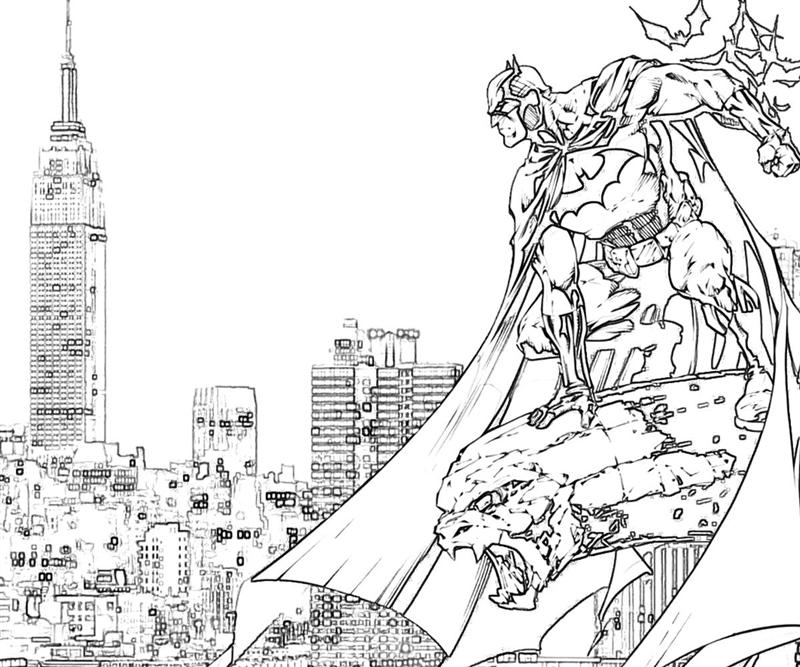 着色页: 蝙蝠侠 (超级英雄) #77118 - 免费可打印着色页