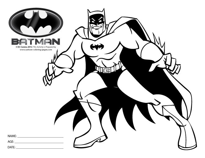 着色页: 蝙蝠侠 (超级英雄) #77138 - 免费可打印着色页