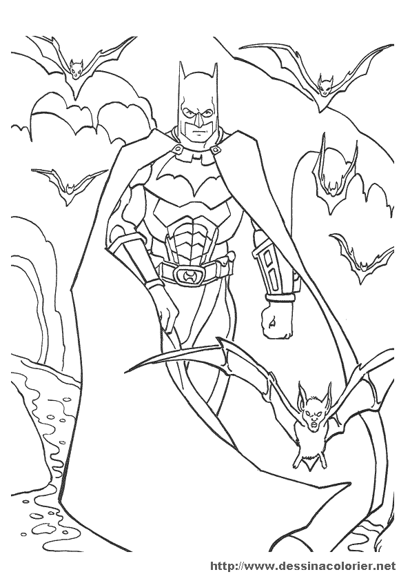着色页: 蝙蝠侠 (超级英雄) #77147 - 免费可打印着色页