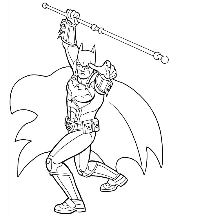 着色页: 蝙蝠侠 (超级英雄) #77157 - 免费可打印着色页