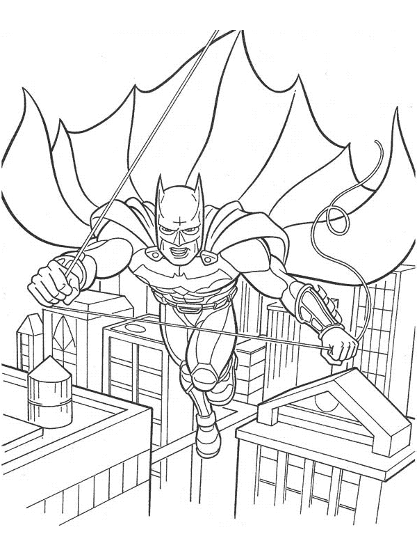 着色页: 蝙蝠侠 (超级英雄) #77170 - 免费可打印着色页