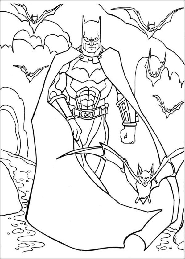 着色页: 蝙蝠侠 (超级英雄) #77174 - 免费可打印着色页