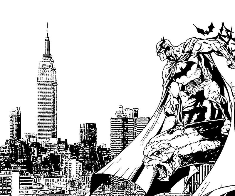 着色页: 蝙蝠侠 (超级英雄) #77215 - 免费可打印着色页