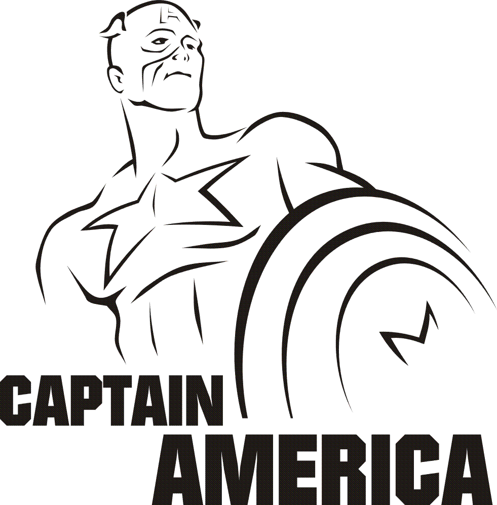 着色页: 美国队长 (超级英雄) #76627 - 免费可打印着色页