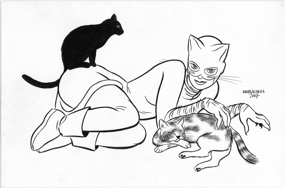 着色页: 猫女 (超级英雄) #78051 - 免费可打印着色页