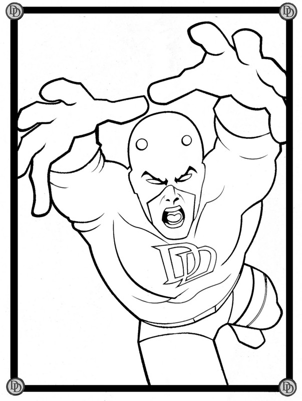 着色页: 夜魔侠 (超级英雄) #78226 - 免费可打印着色页