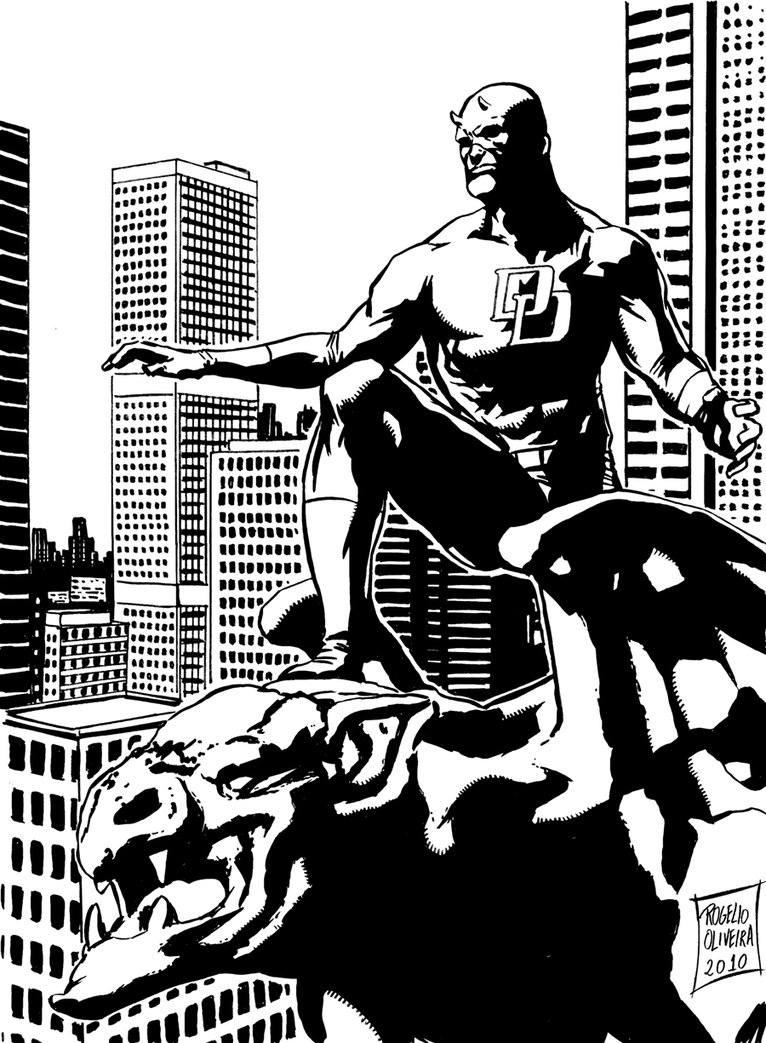 着色页: 夜魔侠 (超级英雄) #78232 - 免费可打印着色页