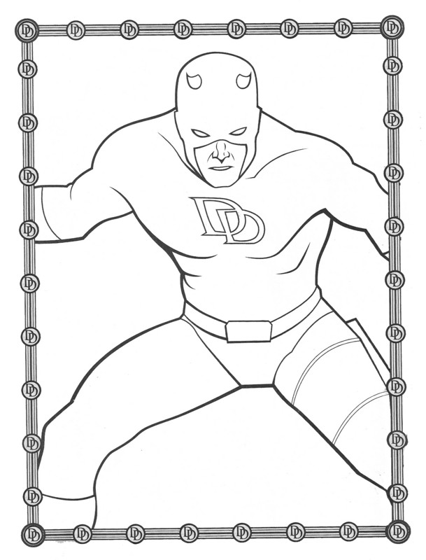 着色页: 夜魔侠 (超级英雄) #78233 - 免费可打印着色页