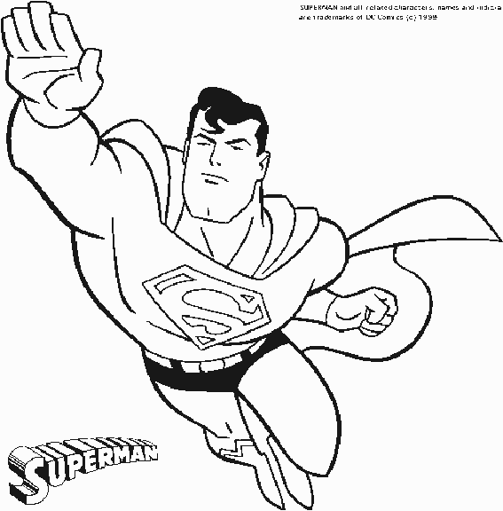 着色页: DC漫画超级英雄 (超级英雄) #80140 - 免费可打印着色页