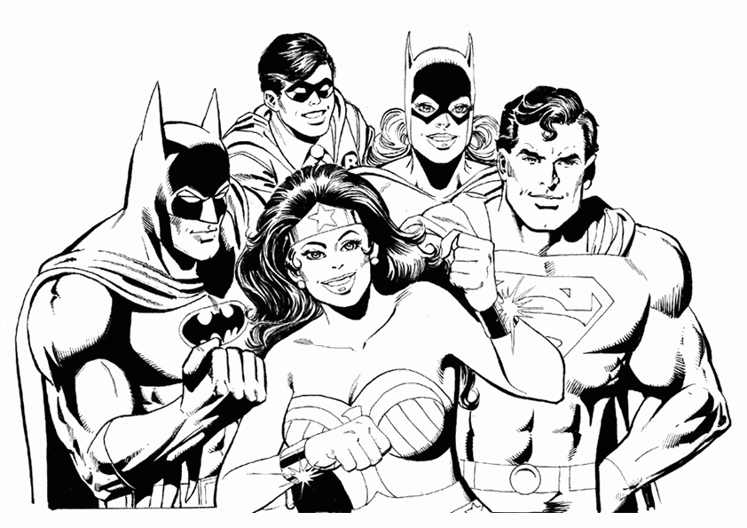着色页: DC漫画超级英雄 (超级英雄) #80182 - 免费可打印着色页