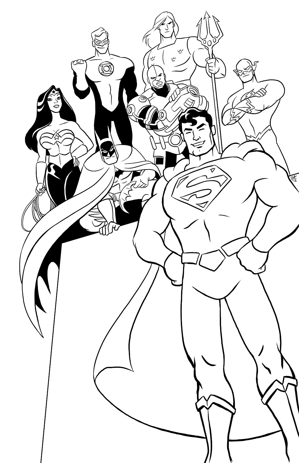 着色页: DC漫画超级英雄 (超级英雄) #80394 - 免费可打印着色页