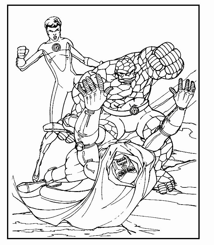 着色页: 神奇四侠 (超级英雄) #76505 - 免费可打印着色页