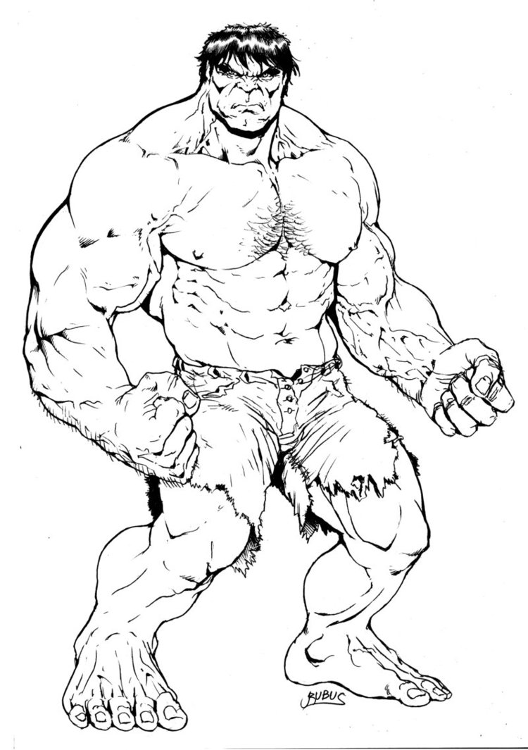 着色页: 绿巨人 (超级英雄) #79006 - 免费可打印着色页