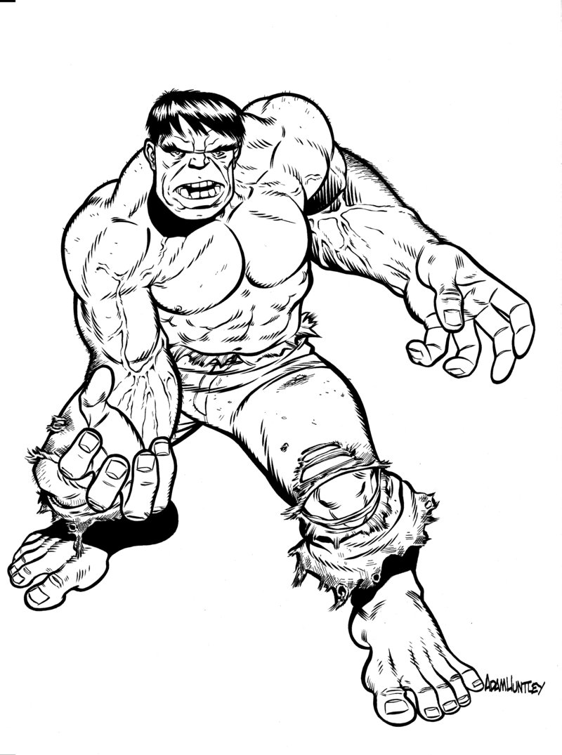 着色页: 绿巨人 (超级英雄) #79007 - 免费可打印着色页