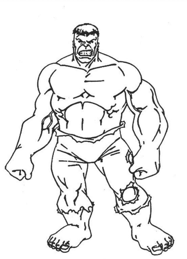 着色页: 绿巨人 (超级英雄) #79014 - 免费可打印着色页