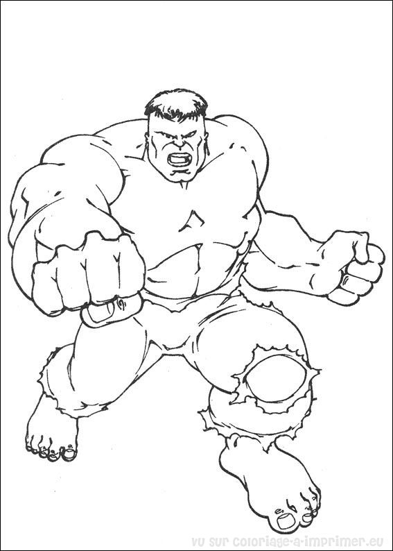 着色页: 绿巨人 (超级英雄) #79022 - 免费可打印着色页