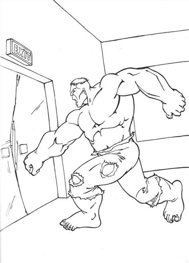 着色页: 绿巨人 (超级英雄) #79024 - 免费可打印着色页