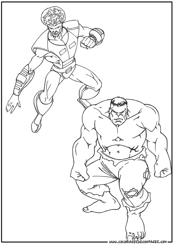 着色页: 绿巨人 (超级英雄) #79053 - 免费可打印着色页