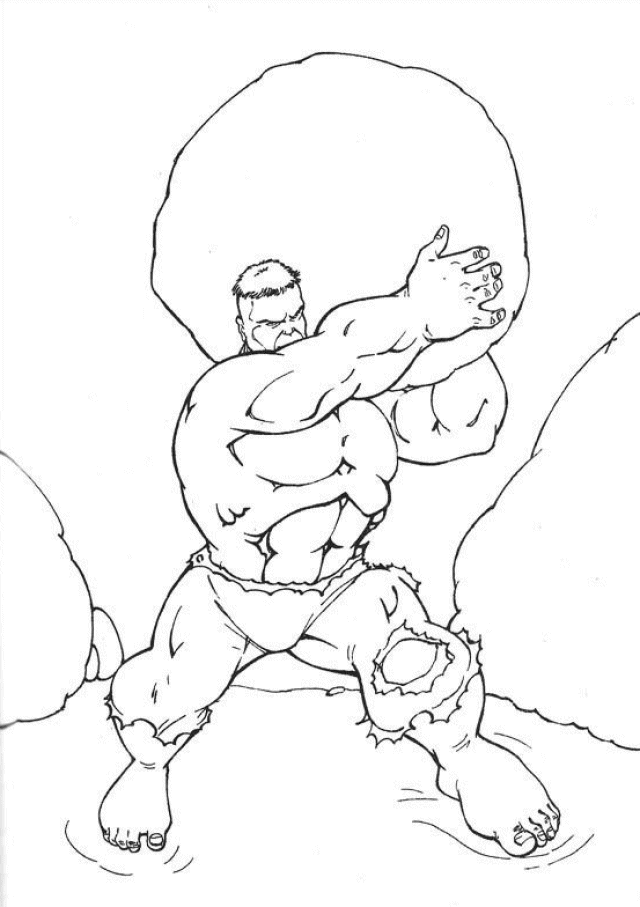 着色页: 绿巨人 (超级英雄) #79076 - 免费可打印着色页