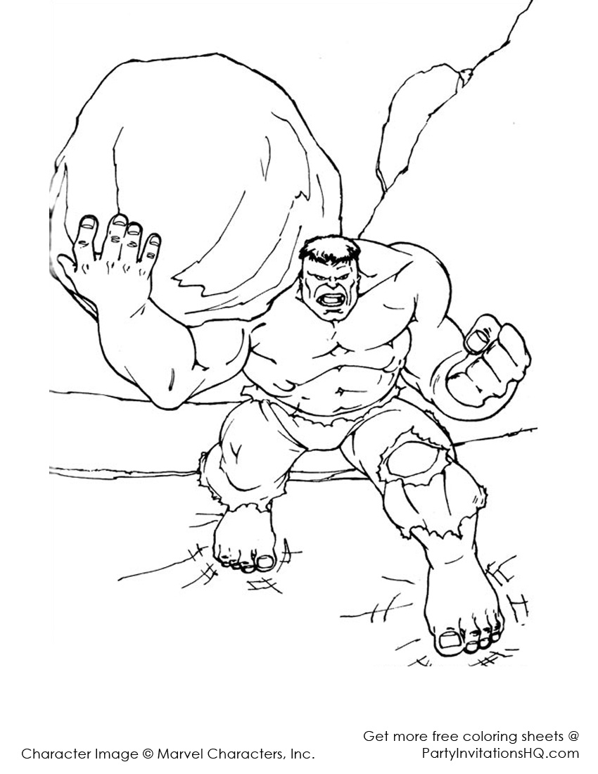 着色页: 绿巨人 (超级英雄) #79077 - 免费可打印着色页