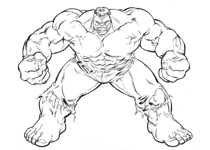 着色页: 绿巨人 (超级英雄) #79078 - 免费可打印着色页